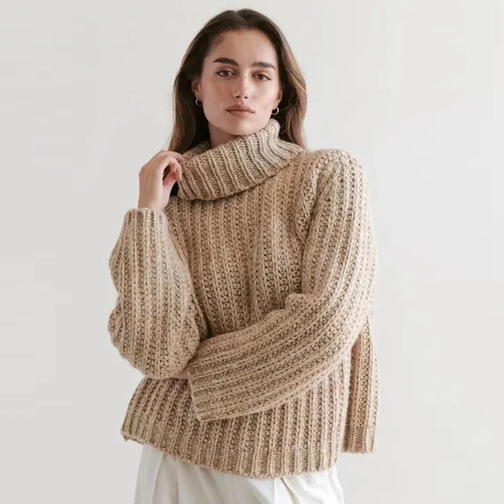 Jenni Kayne - Hudson Turtleneck - Camel Marl